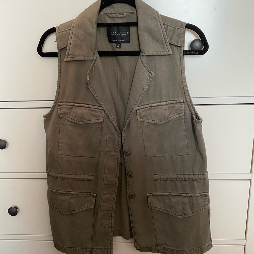 Sanctuary Army Green Utility Vest